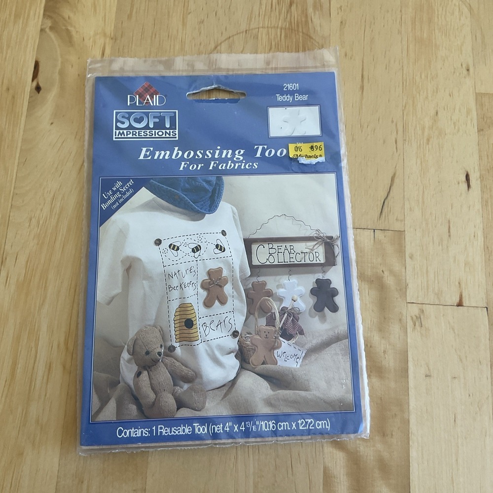 Plaid Soft Impressions Embossing Tool Teddy Bear 21601 Vintage